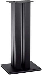 Подставка для колонок Monolith 28 дюймов (каждая) - выдерживает нагрузку до 45 кг, регулируемые шипы, совместима с колонками Bose, Polk, Sony, Yamaha, Pioneer и другими, черная.