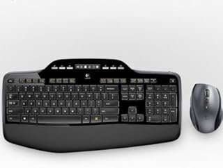 Комплект беспроводной настольной клавиатуры и указательного устройства Logitech MK710 - беспроводная USB-клавиатура - беспроводная USB-мышь