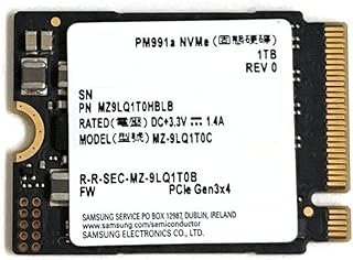 Твердотельный накопитель SAMSUNG 1 ТБ M.2 2230 30 мм PM991a NVMe PCIe Gen3 x4 MZ9LQ1T0HBLB для Surface Pro, Steam Deck, Dell, HP, Lenovo, ноутбуков, ультрабуков и планшетов.
