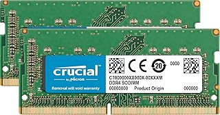 Комплект оперативной памяти Crucial 32 ГБ (2 модуля по 16 ГБ), 260-контактный SODIMM, DDR4 PC4-21300.