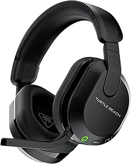 Беспроводная игровая гарнитура Turtle Beach Stealth 600 для PS5, PS4, ПК и мобильных устройств – Bluetooth, 80 часов работы от батареи, микрофон с шумоподавлением и функцией отключения звука при откидывании, 50-мм динамики – черная