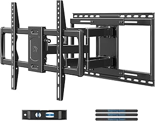 Настенное крепление для телевизора Mounting Dream Sliding TV Wall Mount для телевизоров диагональю 42-86 дюймов, полноповоротные шарнирные двойные кронштейны, удобное центрирование телевизора, максимальное VESA 600x400 мм, вес 132 фунта, MD2198