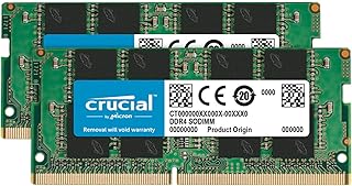 Комплект оперативной памяти Crucial 32 ГБ (2 модуля по 16 ГБ), 260-контактный SODIMM, DDR4 PC4-19200.