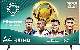 Телевизор Hisense Smart Fire TV 32 дюйма, класс A4, разрешение Full HD 1080p (32A4NF, модель 2025 года) - DTS Virtual: X, тонкая рамка, встроенная Alexa.