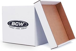 Набор из 10 коробок для хранения виниловых пластинок BCW | Вмещает 65 пластинок каждая | Штабелируемые коробки для хранения виниловых пластинок с усиленным дном и ручками | Органайзер для архивных пластинок, 12-дюймовых альбомов, диджеев и коллекционеров