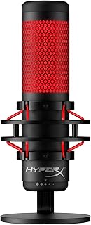 HyperX QuadCast — USB конденсаторный игровой микрофон, для ПК, PS4, PS5 и Mac, антивибрационное крепление, четыре диаграммы направленности, поп-фильтр, регулировка усиления, для подкастов, Twitch, YouTube, Discord, красный светодиод.