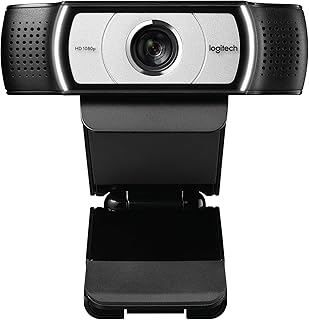 Веб-камера Logitech C930e 1080P HD с расширенным углом обзора 90 градусов, сертифицирована для Microsoft Lync 2013 и Skype — черная.