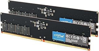Комплект оперативной памяти Crucial 32 ГБ DDR5 (2x16 ГБ), 5600 МГц (или 5200 МГц), UDIMM 288-контактный, совместим с процессорами Intel Core 13-го поколения и AMD Ryzen 7000 - CT2K16G56C46U5