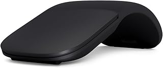 Мышь Microsoft Arc Mouse — черная. Изящный, эргономичный дизайн, ультратонкая и легкая, Bluetooth-мышь для ПК/ноутбука, совместима с компьютерами Windows/Mac.
