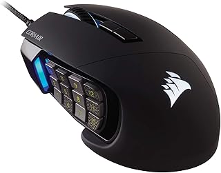 Игровая мышь Corsair SCIMITAR RGB ELITE для MOBA и MMO игр - 18 000 DPI - 17 программируемых кнопок - Совместимость с iCUE - Черная