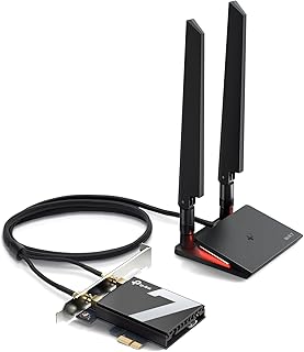 Wi-Fi-карта TP-Link WiFi 7 BE9300 PCIe для настольного ПК (Archer TBE550E), трехдиапазонный беспроводной адаптер, Bluetooth 5.4, многоцветный светодиодный индикатор состояния, поддерживает материнские платы AMD/Intel, несовместима с Windows 10.