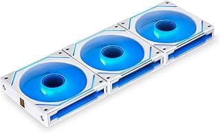 Вентилятор Lian Li UNI Fan SL-Infinity 120 — Тройной комплект — ARGB-вентилятор — Зеркало бесконечности — Последовательное подключение — Настраиваемые световые эффекты — Подключение одним кабелем — С контроллером — Белый — (UF-SLIN120-3W)