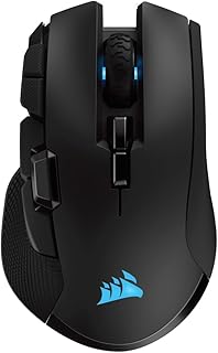 Игровая мышь CORSAIR IRONCLAW WIRELESS RGB с перезаряжаемой батареей и технологией Slipstream — 18 000 DPI — 3-зонная многоцветная RGB-подсветка — черная