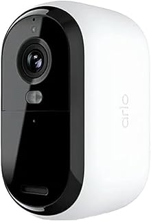 Arlo Essential Spotlight Camera, беспроводная камера видеонаблюдения, уличная HD-камера (2-го поколения), видео 1080p, цветное ночное видение, прямое подключение к Wi-Fi, концентратор не требуется, камера видеонаблюдения, белый цвет.
