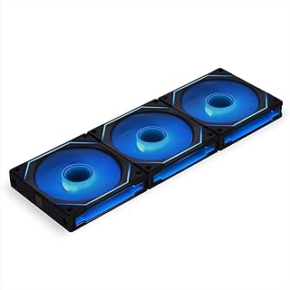 Вентиляторы Lian Li UNL Fan SL-Infinity 120 — тройной комплект — ARGB (беспроводные) — эффект бесконечного зеркала — последовательное подключение. Настраиваемые световые эффекты — подключение одним кабелем — с контроллером — черный — UF-SLIN120-3B