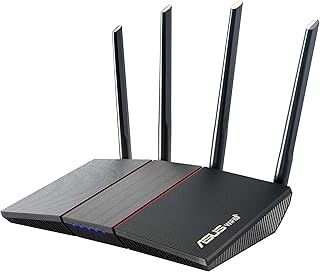Маршрутизатор ASUS RT-AX55 AX1800 Dual Band WiFi 6 Gigabit, 802.11ax, пожизненная защита от интернета, родительский контроль, поддержка Mesh WiFi, MU-MIMO, OFDMA, 4 гигабитных порта LAN, технология Beamforming.