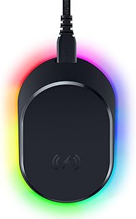 Док-станция для мыши Razer Mouse Dock Pro с беспроводной зарядной панелью: магнитная беспроводная зарядка - встроенный приемопередатчик HyperPolling 8 кГц - противоскользящее основание - RGB-подсветка Chroma - классический черный цвет