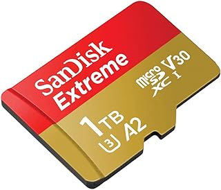 Карта памяти SanDisk Extreme microSDXC UHS-I 1 ТБ с адаптером — до 160 МБ/с, C10, U3, V30, 4K, A2, Micro SD — SDSQXA1-1T00-GN6MA