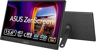 Портативный USB-монитор ASUS ZenScreen 16 дюймов (MB169CK) - Full HD, IPS, два порта USB-C, Mini-HDMI, защита зрения, отсутствие мерцания, фильтр синего света, антибликовое покрытие, подставка с поворотом на 360°, 3-летняя гарантия.
