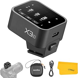 Беспроводной TTL-синхронизатор Godox X3C X3-C для камер Canon, беспроводной сенсорный передатчик вспышки 2,4 ГГц, поддержка TTL Auto/Manual/Multi Flash, встроенный литиевый аккумулятор, OLED-экран высокого разрешения.