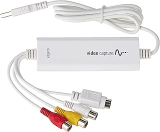 Elgato Video Capture – карта захвата видео USB 2.0, простая в использовании, преобразует аналоговый сигнал в цифровой, с адаптером VHS, VCR, TV-DVD, для Mac, Windows или iPad.