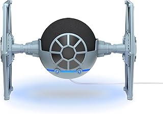 Набор STAR WARS Echo Dot: включает Echo Dot (5-го поколения, 2022 год выпуска) | Подставка в виде истребителя TIE из серии STAR WARS угольного цвета и ограниченного выпуска.