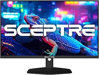 Игровой монитор Sceptre IPS Essential Thin 24 дюйма, 100 Гц, USB Type-C, DisplayPort, HDMI, 100% sRGB, встроенные динамики, цвет Machine Black, 2024 (E248W-FP100T)
