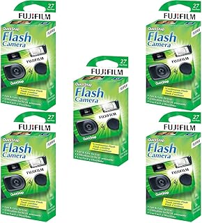 Вспышка Fujifilm QuickSnap Flash 400 для 35-мм фотоаппаратов, 27 кадров, 5 штук в упаковке.