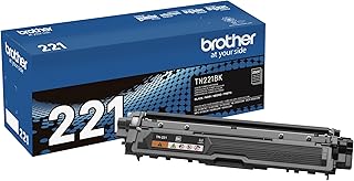 Оригинальный картридж Brother стандартного ресурса, TN221BK, сменный черный тонер, ресурс до 2500 страниц, картридж для пополнения запасов Amazon Dash, TN221