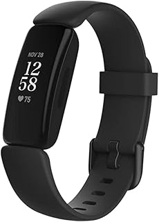 Фитнес-трекер Fitbit Inspire 2 с бесплатной годовой пробной подпиской на Fitbit Premium, круглосуточное отслеживание пульса, черный/черный, один размер (ремешки размеров S и L в комплекте)