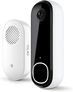 Комплект Arlo Video Doorbell 2K 2-го поколения и Chime 2, дверной звонок 2K, двусторонняя аудиосвязь, обнаружение посылок, обнаружение движения и оповещения, встроенная сирена, ночное видение, AVDK4001-100CNS, белый
