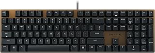 Механическая офисная клавиатура Cherry KC 200 MX с новыми переключателями MX2A. Современный дизайн с металлическим корпусом. (Бронзовый цвет, бесшумные красные переключатели MX2A)