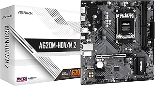 Материнская плата ASRock A620M-HDV/M.2 поддерживает процессоры AMD Ryzen 7000 серии с разъемом AM5.
