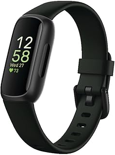 Фитнес-трекер Fitbit Inspire 3 с функциями управления стрессом, интенсивности тренировок, отслеживания сна, круглосуточного измерения пульса и многим другим, цвет Midnight Zen/черный, один размер (ремешки размеров S и L в комплекте).
