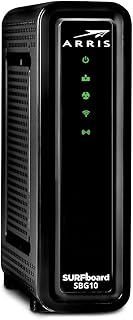 ARRIS (SBG10) — комбинированный кабельный модем-маршрутизатор — DOCSIS 3.0 16 x 4 Gigabit и Wi-Fi AC1600, совместим с Comcast, Xfinity, Cox (уточните совместимость у провайдера) [Не подходит для Spectrum] Максимальная скорость интернета 400 Мбит/с
