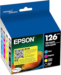 Набор из 126 чернил EPSON DURABrite Ultra (черные и цветные) для моделей WF-3520, WF-3530, WF-3540, WF-520, WF-545, WF-630, WF-633, WF-635, WF-645, WF-7010, WF-7510, WF-7520, WF-840, WF-845 и некоторых других моделей.