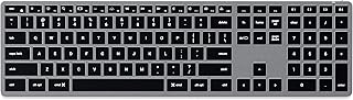 Клавиатура Satechi Slim X3 Bluetooth с подсветкой для Mac, подсветкой клавиш и синхронизацией между устройствами, для MacBook Air/Pro M4, iPad Air/Pro M4, iPad/iPad mini, Mac mini, iMac — цвет «космический серый».