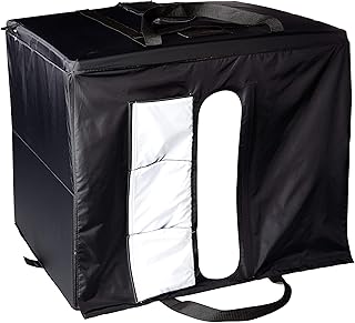 Складной портативный фотобокс Amazon Basics со светодиодной подсветкой, 1 шт. (в упаковке), черный, 25 x 30 x 25 дюймов.