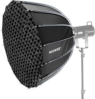 Параболический софтбокс NEEWER 35,4"/90 см с креплением Bowens, быстросъемным креплением, рассеивателями/сеткой/сумкой для видеосъемки, постоянного освещения CB60 CB200B MS60 MS150B Q4, совместимый с Godox Amaran 100x Aputure 600d, NS90P