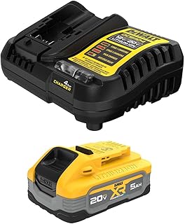 Стартовый комплект аккумуляторной батареи DEWALT Powerstack 20V MAX, перезаряжаемая, 5 Ач, литий-ионная (DCBP520C)