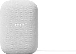 Беспроводная Bluetooth-колонка Google Audio — потоковая передача музыки, мощный звук, встроенный голосовой помощник, подключение по Wi-Fi и Bluetooth, управление умным домом, стереосопряжение (цвет мел).