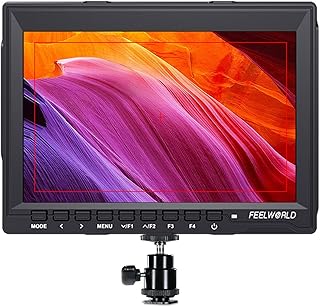 FEELWORLD FW759 7-дюймовый полевой монитор для цифровой зеркальной камеры, HD-видеоассистент, тонкий IPS-экран, 1280x800, 4K, HDMI, 1080p, с солнцезащитным козырьком.