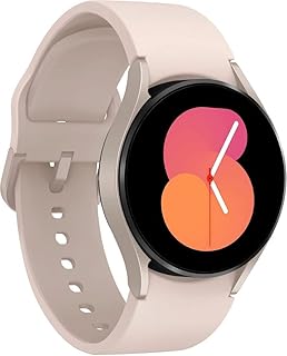 Смарт-часы SAMSUNG Galaxy Watch 5 40 мм с Bluetooth, функциями отслеживания тела, здоровья, фитнеса и сна, сапфировым стеклом, улучшенным GPS-отслеживанием, версия для США, безелем цвета розового золота и розовым ремешком (восстановленные).