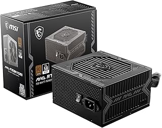 Блок питания MSI MAG A750BN PCIE 5 для игр — поддержка PCIE 5.1 ​​— сертификат 80 Plus Bronze, мощность 750 Вт — компактный размер — ATX.