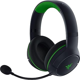 Беспроводная игровая гарнитура Razer Kaira для Xbox Series X|S, Xbox One: 50-мм титановые драйверы Triforce, кардиоидный микрофон, дышащие амбушюры из пены с эффектом памяти, кнопка сопряжения эквалайзера, поддержка Windows Sonic, черный цвет.