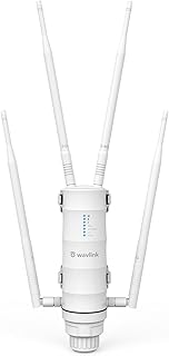 WAVLINK AC1200 — уличный беспроводной мощный всепогодный Wi-Fi усилитель/точка доступа/маршрутизатор дальнего действия с пассивным PoE, двухдиапазонный ретранслятор 2,4+5 ГГц, гигабитный порт, отсутствие «мертвых зон» Wi-Fi для работы из дома.