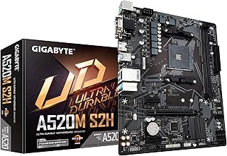 Материнская плата Gigabyte A520M S2H (AMD Ryzen AM4/MicroATX/4+3 фазы цифрового ШИМ/Gigabyte Gaming GbE LAN/NVMe PCIe 3.0 x4 M.2/3 интерфейсы дисплея/Q-Flash Plus/RGB Fusion 2.0)