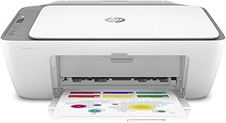HP DeskJet 2755 Многофункциональный беспроводной принтер-сканер-копир с поддержкой Instant Ink, мобильной печатью, черным цветом (7,5 стр./мин), цветным (5,5 стр./мин), Wi-Fi, струйный принтер для домашнего и офисного использования, серый (восстановленный).