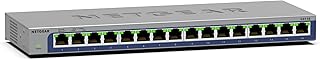 Неуправляемый 16-портовый гигабитный Ethernet-коммутатор NETGEAR (GS316) — настольный или настенный монтаж, ограниченная пожизненная гарантия.