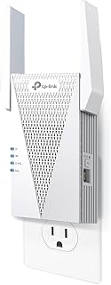 TP-Link RE615X AX1800 WiFi 6 усилитель сигнала с портом Ethernet | Двухдиапазонный беспроводной ретранслятор-усилитель 1,8 ГГц | До 2100 кв. футов, 64 устройства | Усилитель интернет-сигнала | Настройка через приложение | Совместимость с EasyMesh